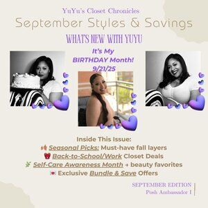SEPTEMBER NEWSLETTER  Edition: Closet Comeback